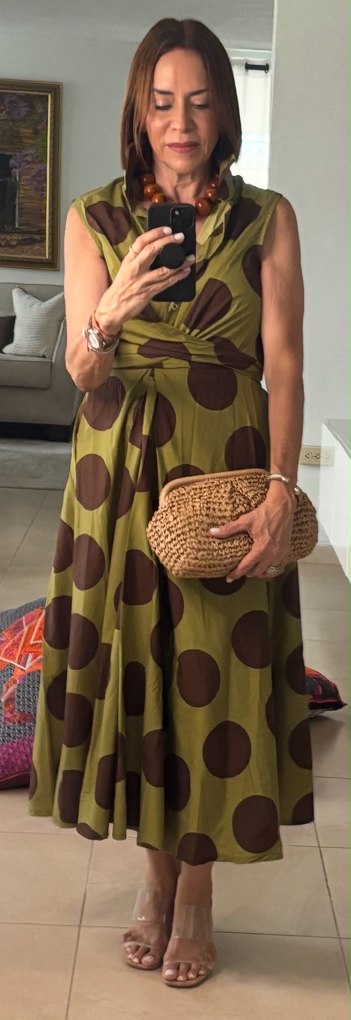 Polka Dot Olive Dress