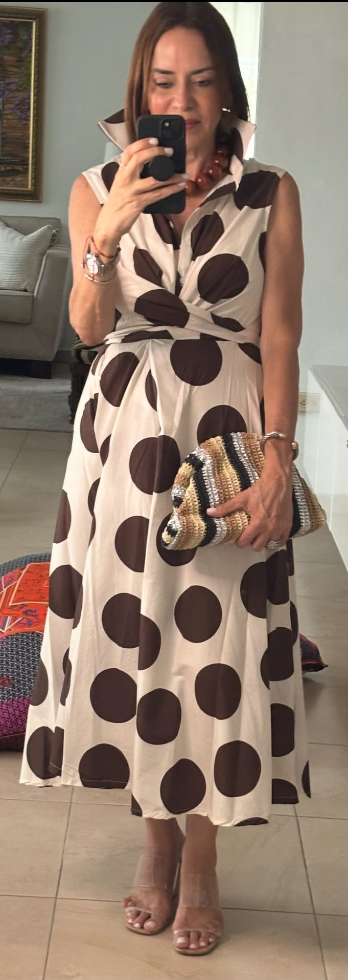 Polka Dot Diva Cream Dress