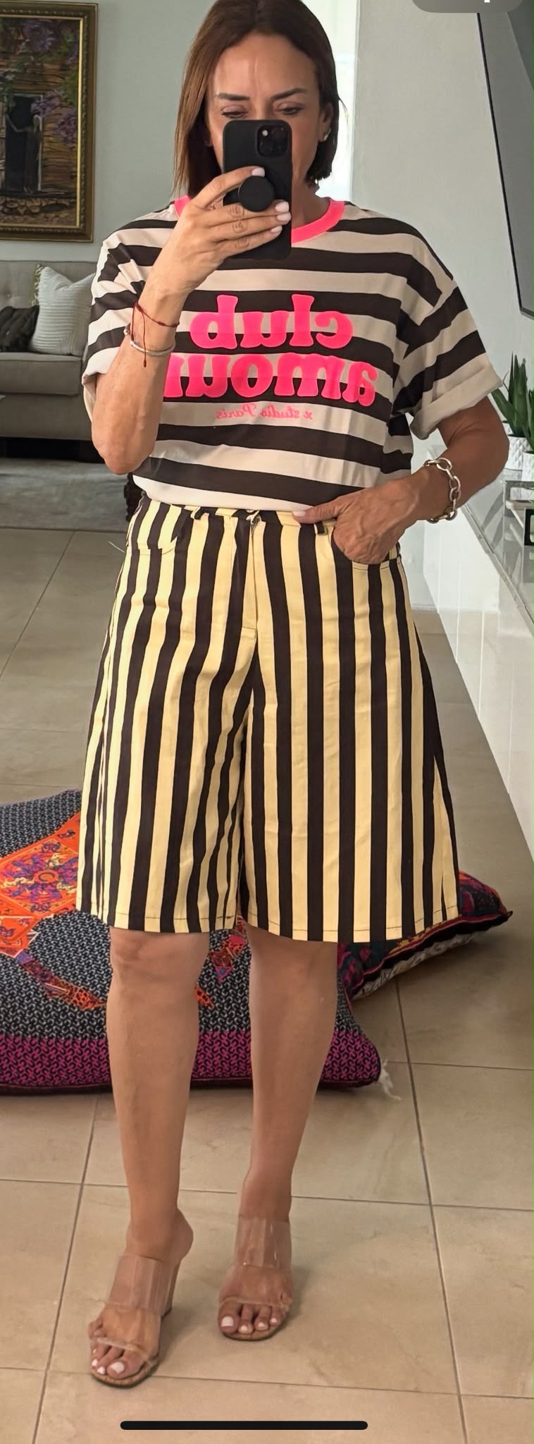Brown & Yellow Bermudas